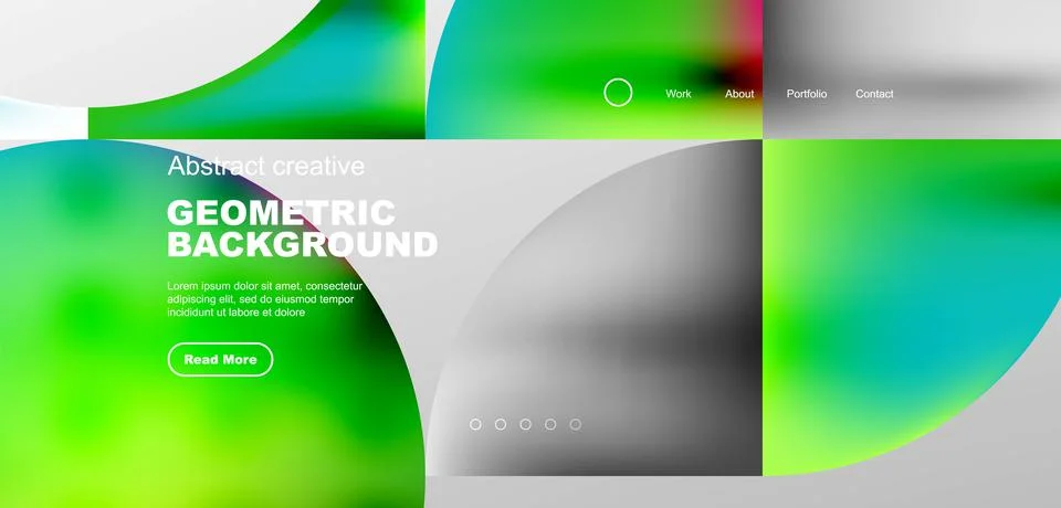 Bright fluid gradient circles abstract background. Business or technology design Stock Illustration