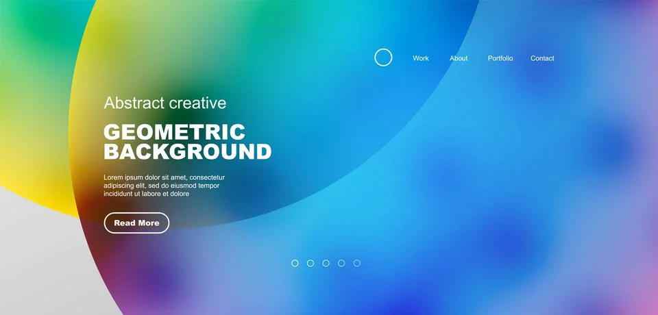 Bright fluid gradient circles abstract background. Business or technology design Stock Illustration