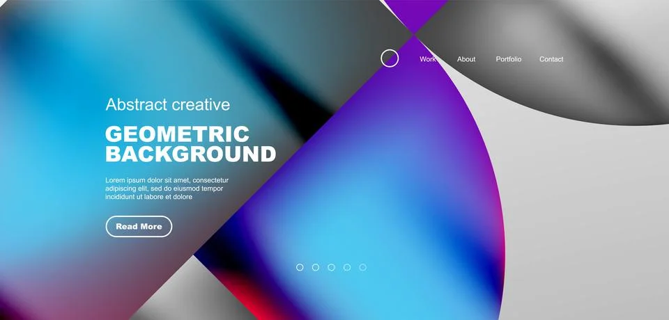 Bright fluid gradient circles abstract background. Business or technology design Stock Illustration