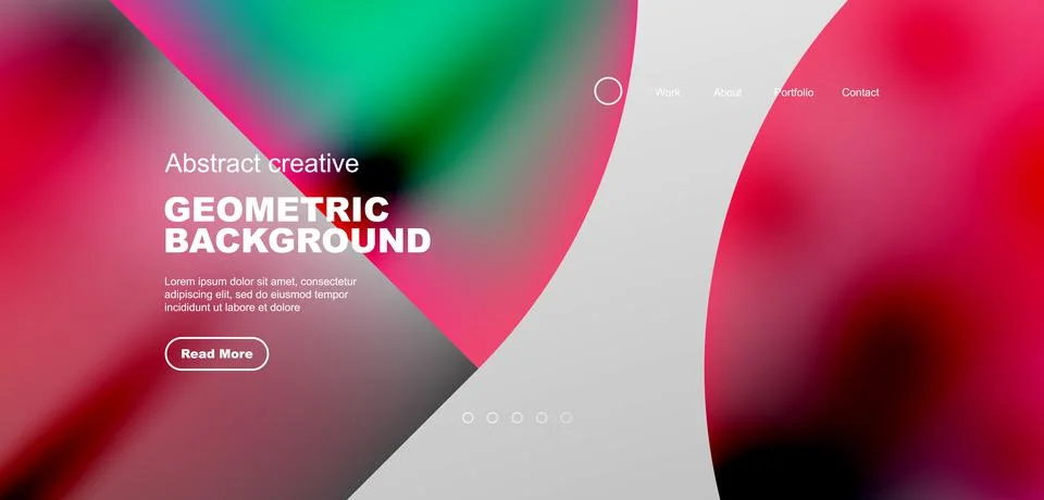 Bright fluid gradient circles abstract background. Business or technology design Stock Illustration