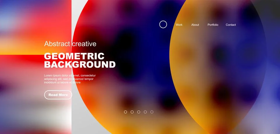 Bright fluid gradient circles abstract background. Business or technology design Stock Illustration
