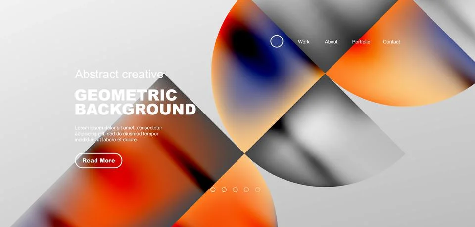 Bright fluid gradient circles abstract background. Business or technology design Stock Illustration