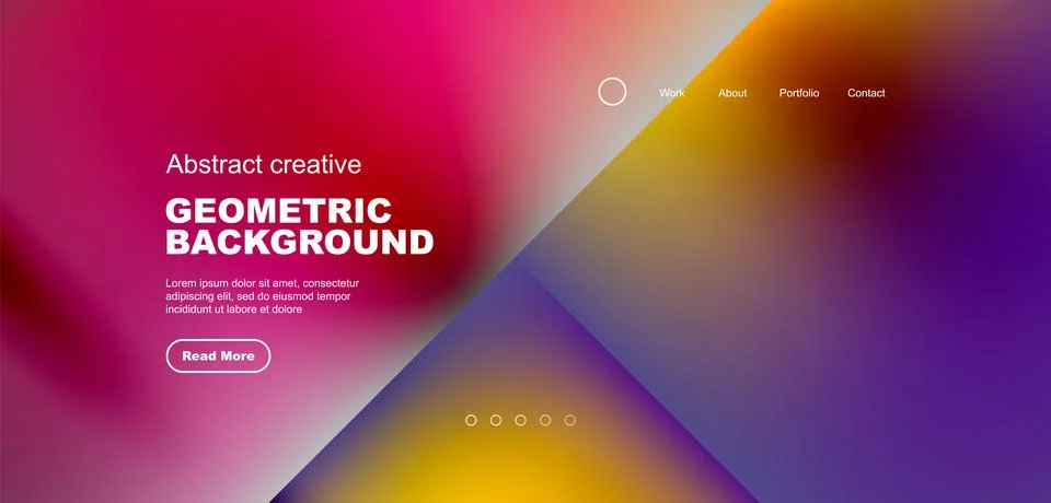 Bright fluid gradient circles abstract background. Business or technology design Stock Illustration