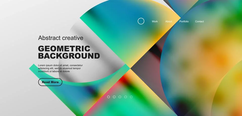 Bright fluid gradient circles abstract background. Business or technology design Stock Illustration