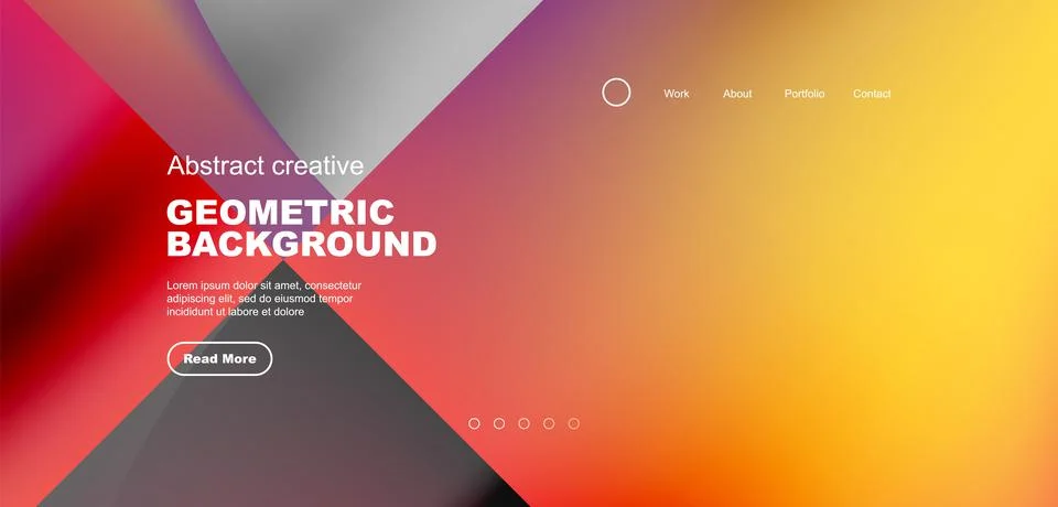 Bright fluid gradient circles abstract background. Business or technology design Illustrazione stock