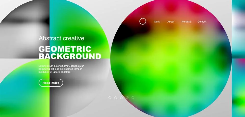 Bright fluid gradient circles abstract background. Business or technology design Stock Illustration