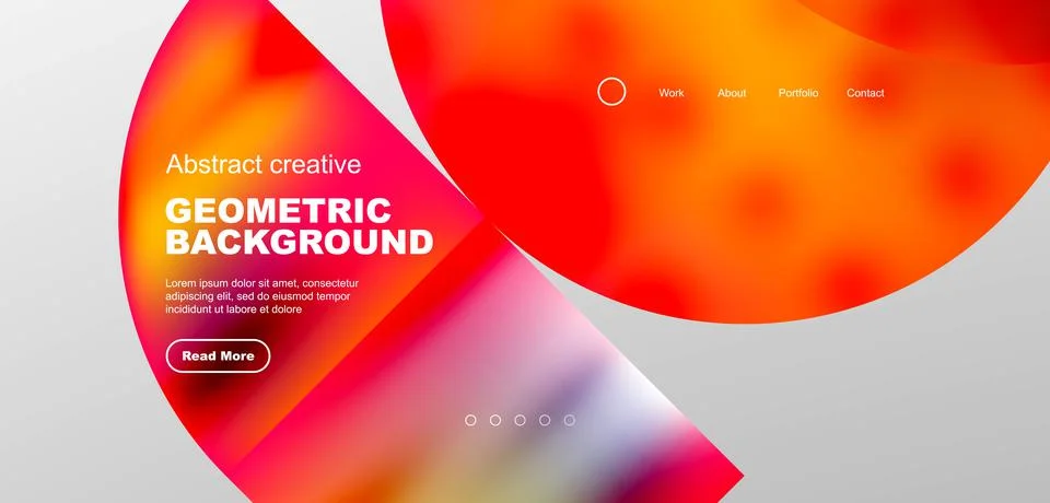Bright fluid gradient circles abstract background. Business or technology design Stock Illustration