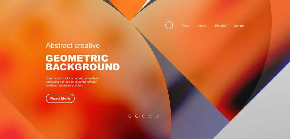 Bright fluid gradient circles abstract background. Business or technology design Stock Illustration