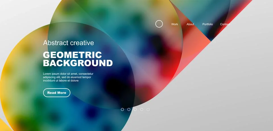 Bright fluid gradient circles abstract background. Business or technology design Stock Illustration
