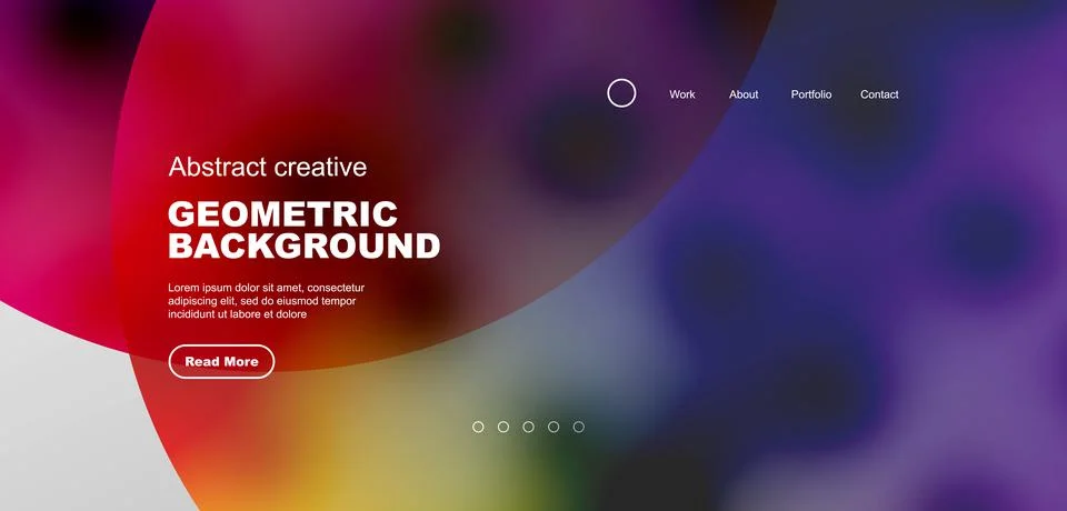Bright fluid gradient circles abstract background. Business or technology design Stock Illustration