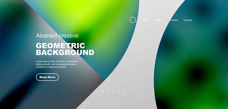 Bright fluid gradient circles abstract background. Business or technology design Stock Illustration
