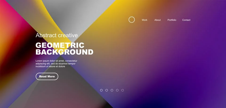 Bright fluid gradient circles abstract background. Business or technology design Stock Illustration
