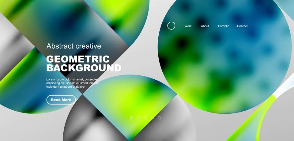 Bright fluid gradient circles abstract background. Business or technology design Stock Illustration