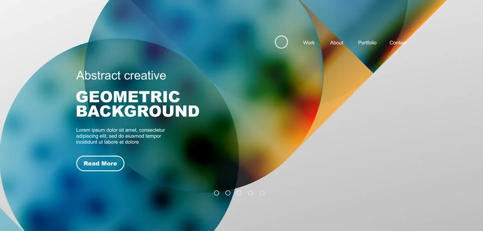 Bright fluid gradient circles abstract background. Business or technology design Stock Illustration