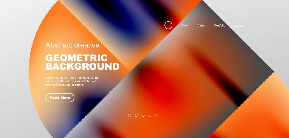 Bright fluid gradient circles abstract background. Business or technology design Stock Illustration
