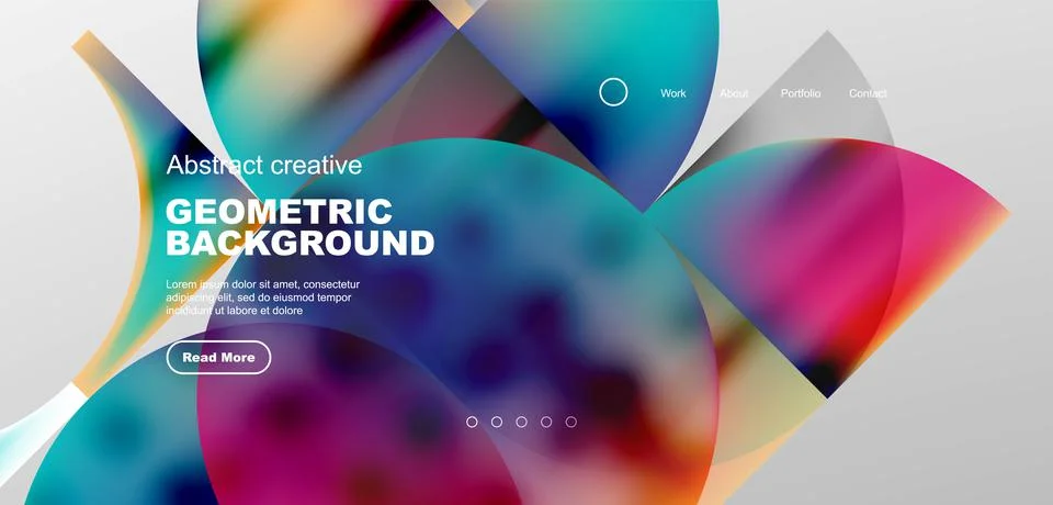 Bright fluid gradient circles abstract background. Business or technology design Stock Illustration