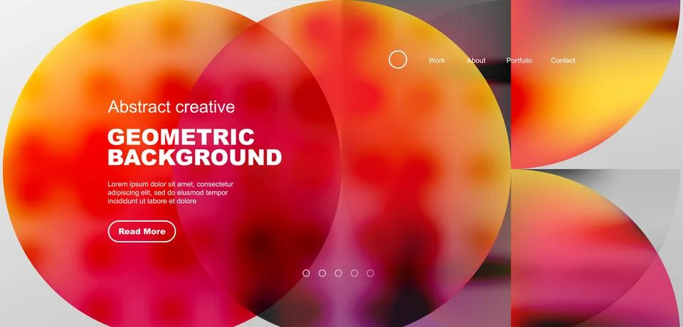Bright fluid gradient circles abstract background. Business or technology design Stock Illustration