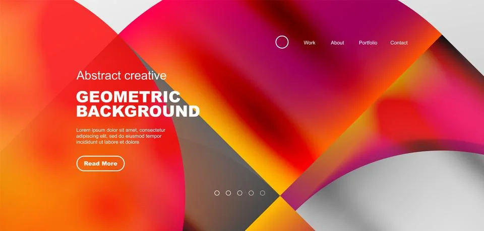 Bright fluid gradient circles abstract background. Business or technology design Stock Illustration