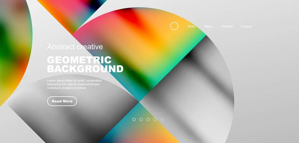 Bright fluid gradient circles abstract background. Business or technology design Stock Illustration