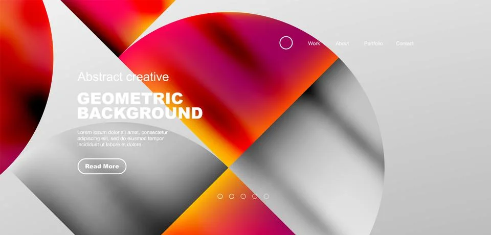Bright fluid gradient circles abstract background. Business or technology design Stock Illustration