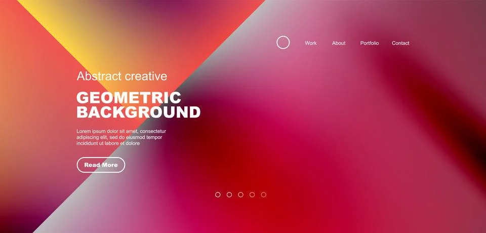 Bright fluid gradient circles abstract background. Business or technology design Stock Illustration