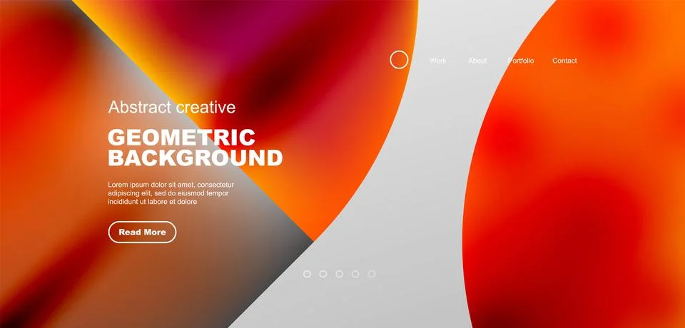 Bright fluid gradient circles abstract background. Business or technology design Stock Illustration