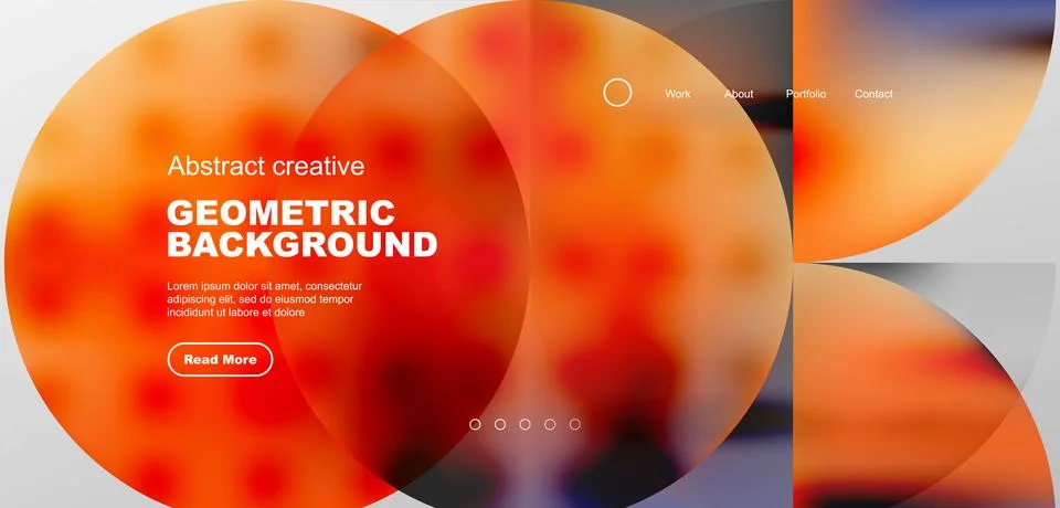 Bright fluid gradient circles abstract background. Business or technology design Stock Illustration