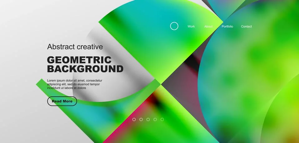 Bright fluid gradient circles abstract background. Business or technology design Stock Illustration
