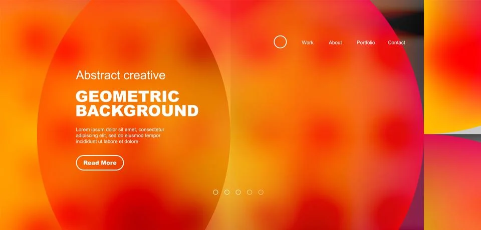 Bright fluid gradient circles abstract background. Business or technology design Stock Illustration