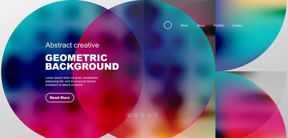 Bright fluid gradient circles abstract background. Business or technology design Stock Illustration