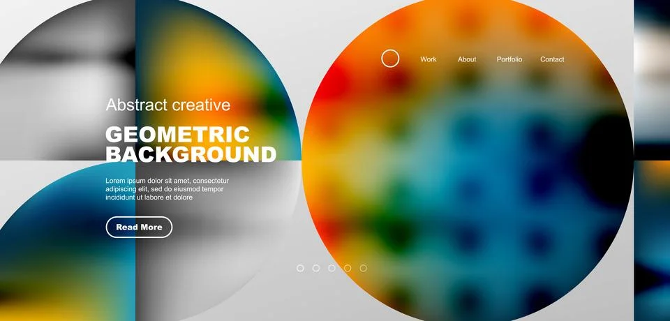 Bright fluid gradient circles abstract background. Business or technology design Stock Illustration