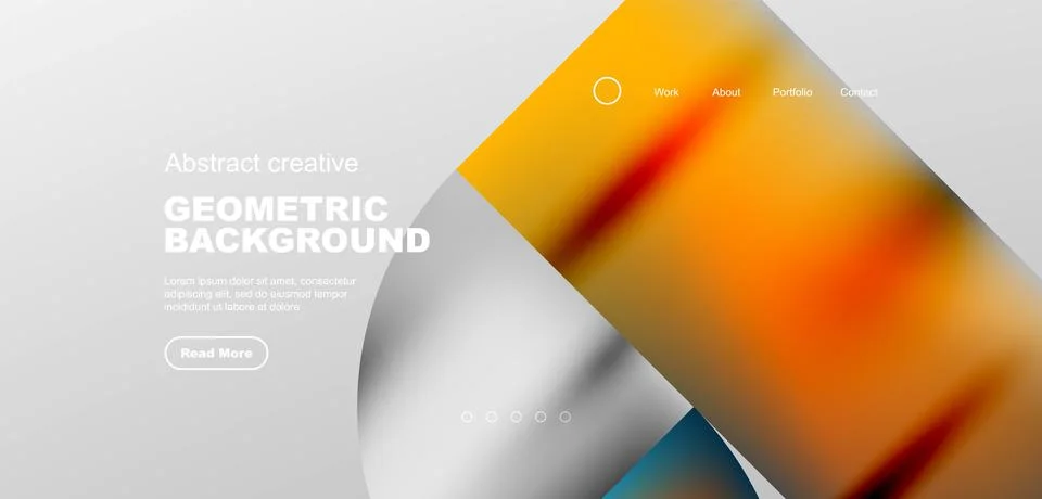 Bright fluid gradient circles abstract background. Business or technology design Stock Illustration
