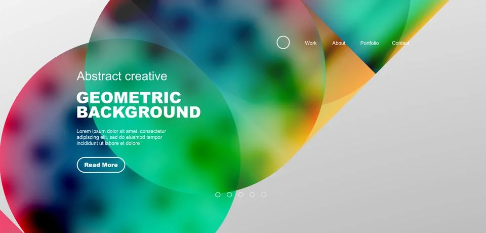 Bright fluid gradient circles abstract background. Business or technology design Stock Illustration