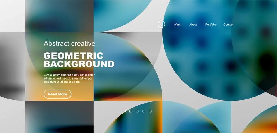 Bright fluid gradient circles abstract background. Business or technology design Stock Illustration