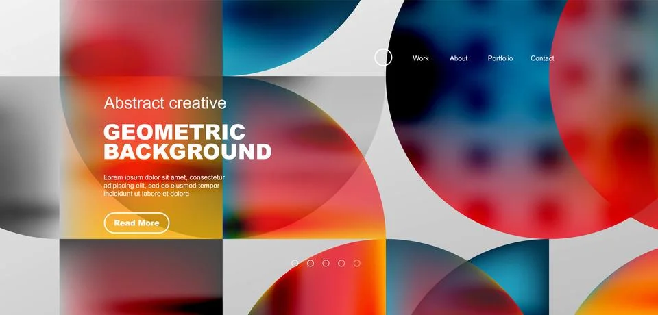Bright fluid gradient circles abstract background. Business or technology design Stock Illustration