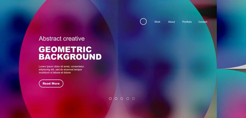 Bright fluid gradient circles abstract background. Business or technology design Stock Illustration