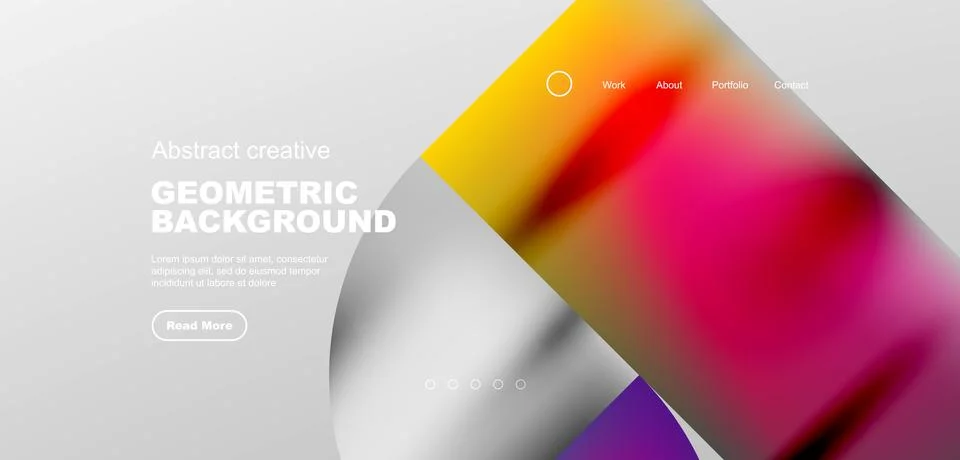 Bright fluid gradient circles abstract background. Business or technology design Stock Illustration