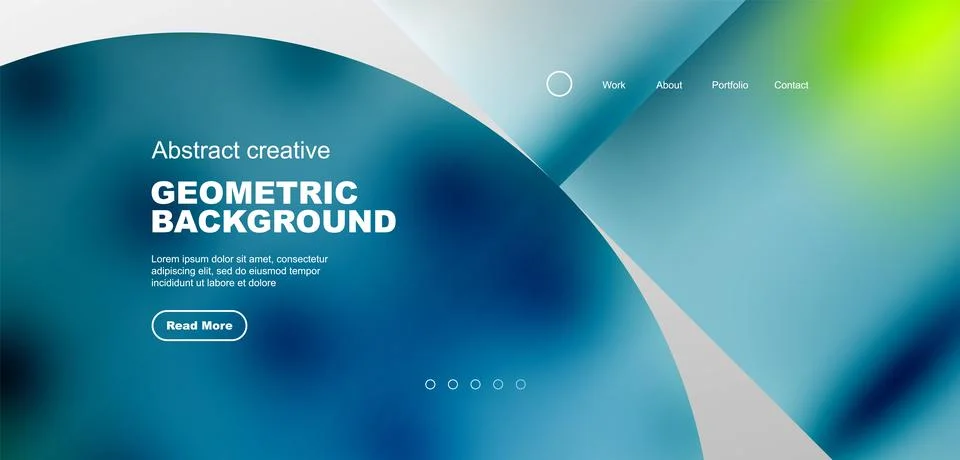 Bright fluid gradient circles abstract background. Business or technology design Stock Illustration