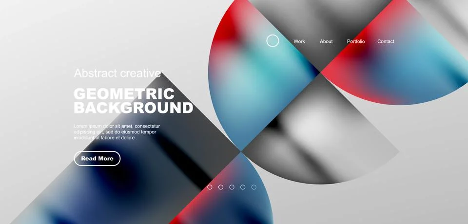 Bright fluid gradient circles abstract background. Business or technology design Stock Illustration