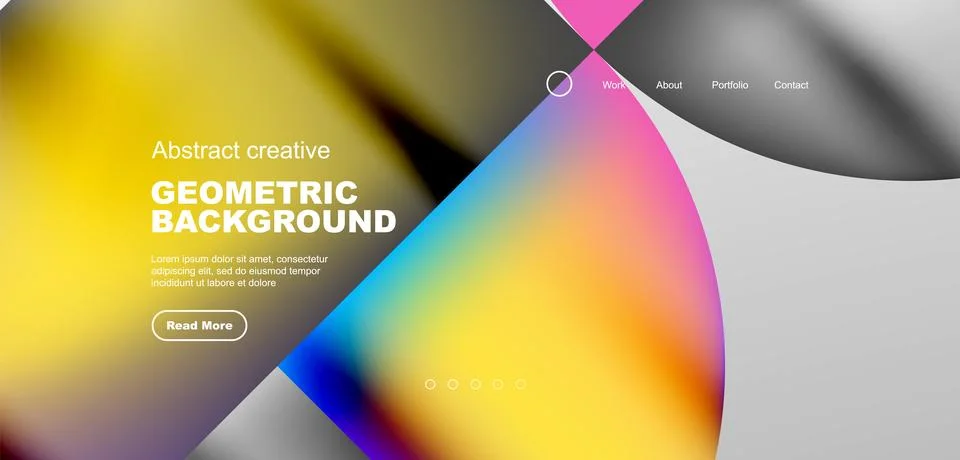 Bright fluid gradient circles abstract background. Business or technology design Stock Illustration