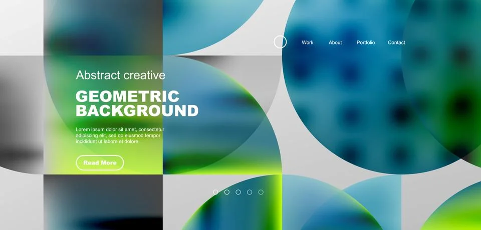 Bright fluid gradient circles abstract background. Business or technology design Stock Illustration