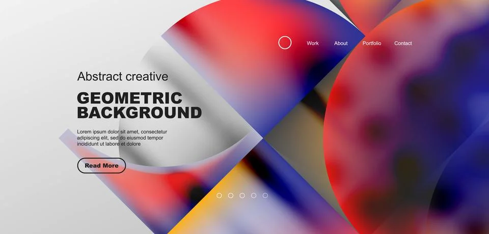 Bright fluid gradient circles abstract background. Business or technology design 스톡 일러스트