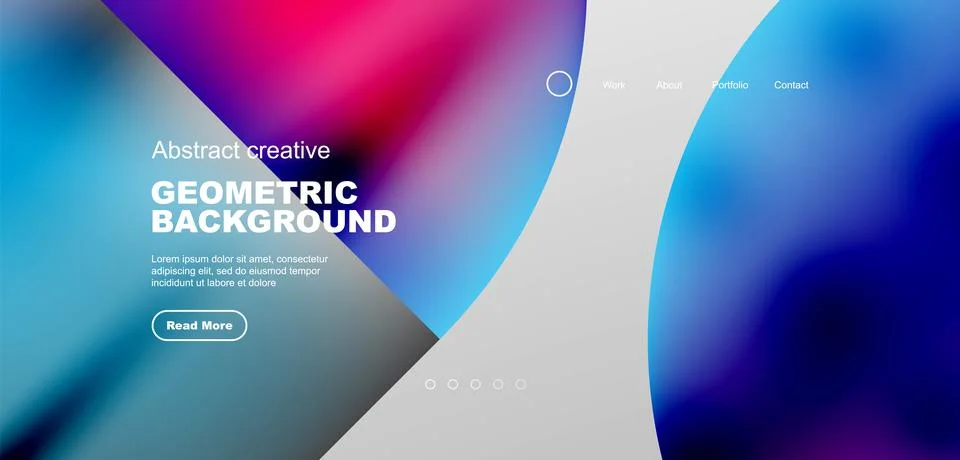 Bright fluid gradient circles abstract background. Business or technology design 스톡 일러스트