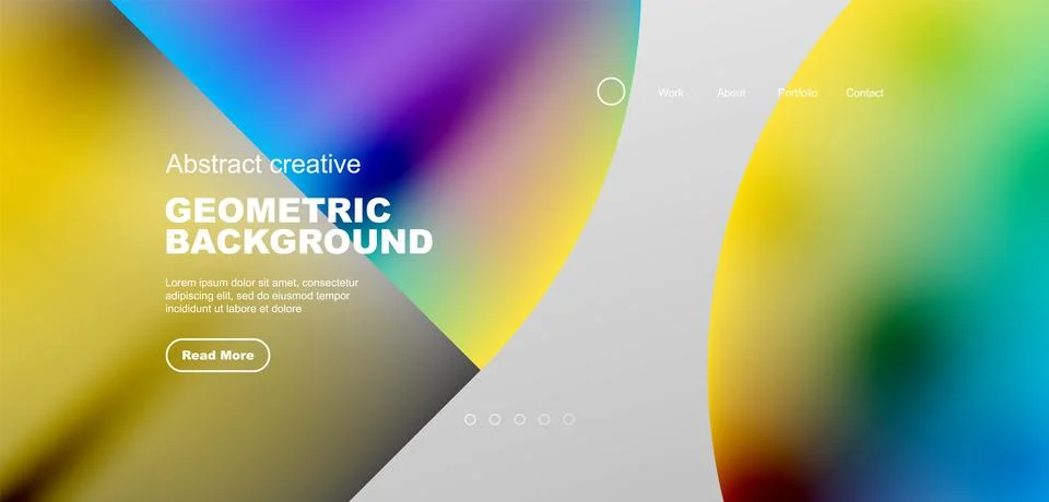 Bright fluid gradient circles abstract background. Business or technology design Stock Illustration