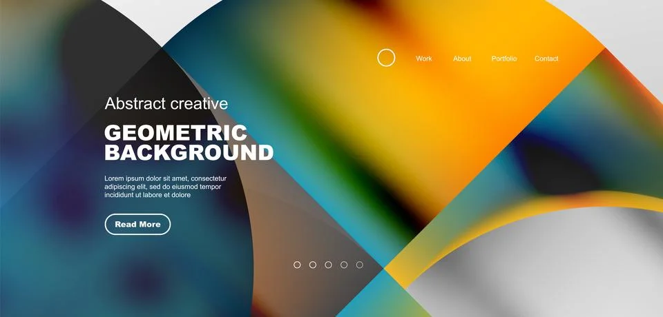 Bright fluid gradient circles abstract background. Business or technology design Stock Illustration