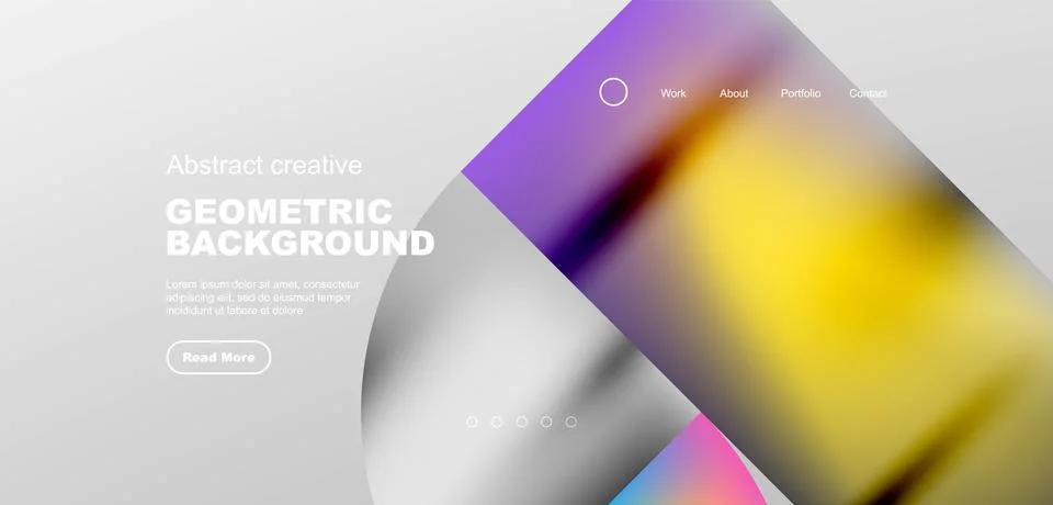 Bright fluid gradient circles abstract background. Business or technology design Stock Illustration