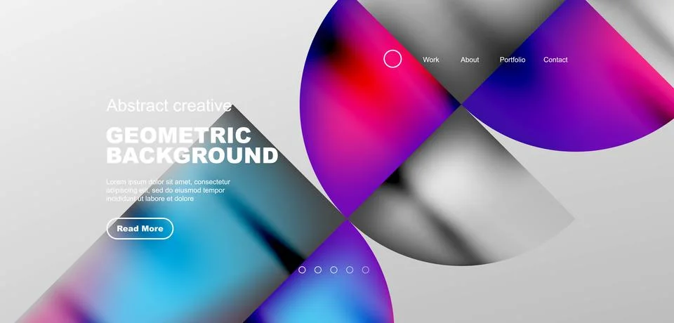Bright fluid gradient circles abstract background. Business or technology design Stock Illustration