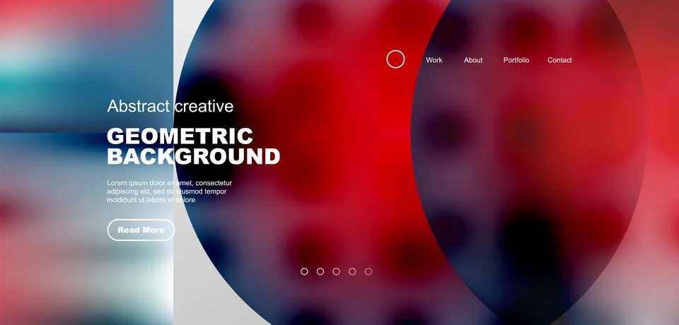 Bright fluid gradient circles abstract background. Business or technology design Stock Illustration