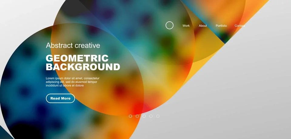 Bright fluid gradient circles abstract background. Business or technology design Stock Illustration