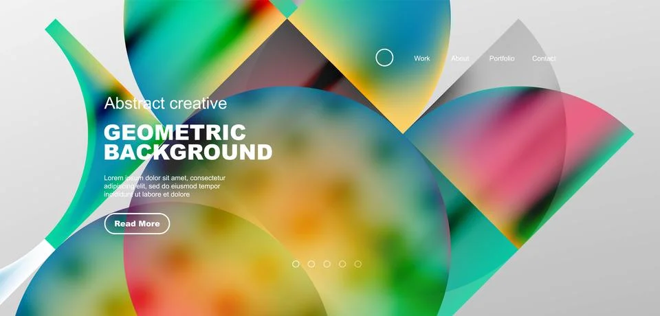 Bright fluid gradient circles abstract background. Business or technology design Stock Illustration